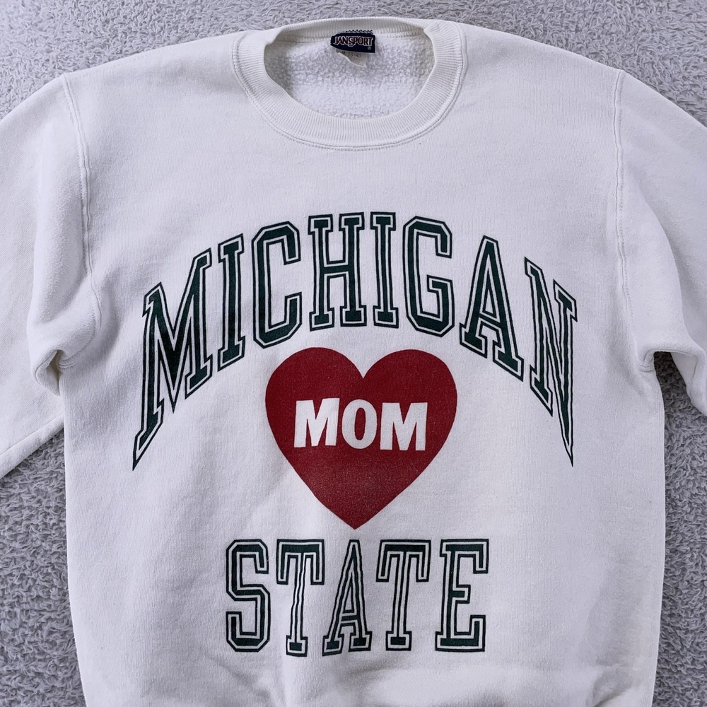 Vintage Michigan State Spartans MOM Crewneck Sweatshirt Mens XS University 90s